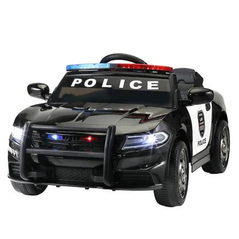 TOBBI 12-Volt Kids Ride on Police Car Electric Toy Vehicle with Remote ...