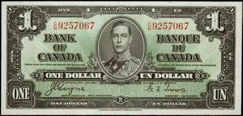 Bank of Canada 1937 One Dollar Bill|World Banknotes & Coins Pictures ...