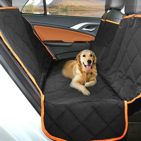 Oange Black Pet Dog Car Seat Cover Waterproof Hammock NonSlip Back Rear ...