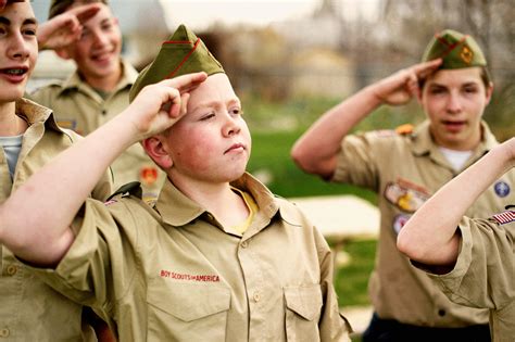 Boy Scout Saluting the Flag