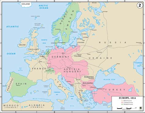 European Map During World War 1 - Gratia Georgianne