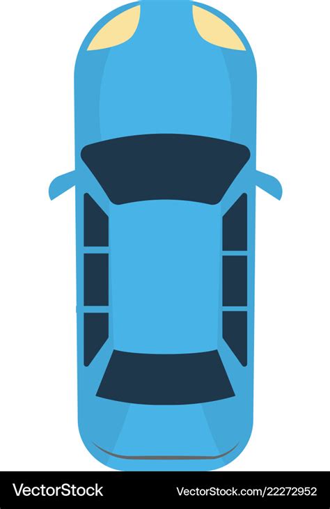 Aerial view of a car Royalty Free Vector Image