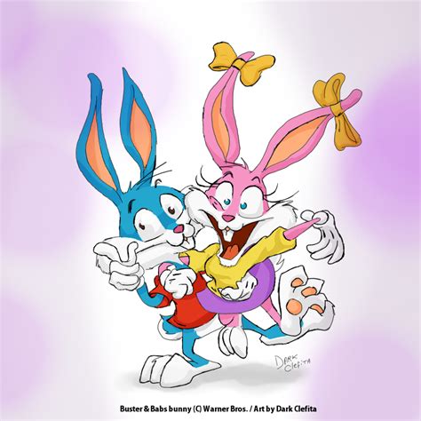 Babs and Buster Bunny Kiss | Buster y babs crazy by Dark-Clefita Looney ...