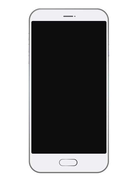 Smartphone with black screen isolated on white background. 376677 ...