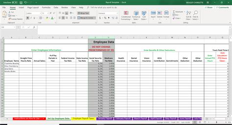 Payroll Report Excel Template