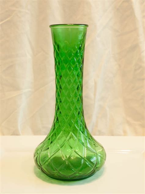 Green Depression Glass Vase Green Depression by bettysantiques