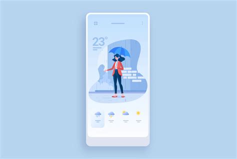 Weather Forecast Mobile App Animation by Monica Matyasi for SVGator on ...