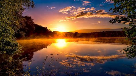 sunrise, Sunset, Lake, Reflection Wallpapers HD / Desktop and Mobile ...