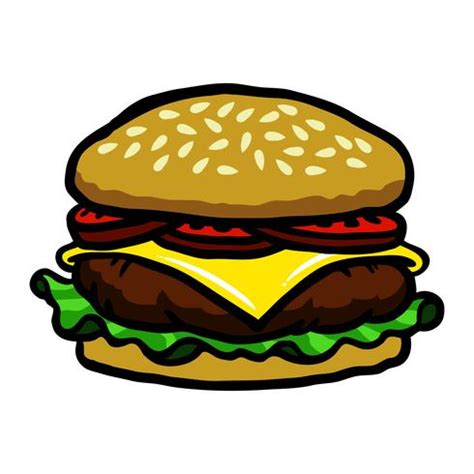 Burger cartoon vector illustration 553404 Vector Art at Vecteezy