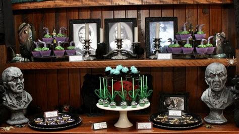 The Addams Family Dessert Table | Family halloween party, The addams ...