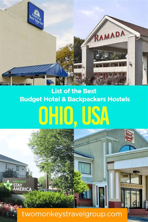 Complete List of Recommended Cheap Hotels in Ohio, USA