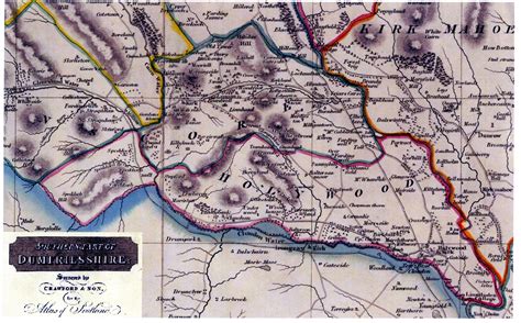 Map of Dumfriesshire ancestor country