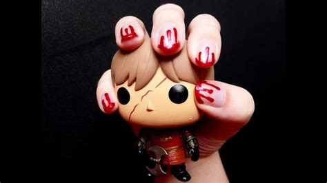 Dripping Blood Nail Art Tutorial - YouTube