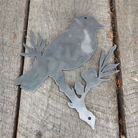 Metal Bird Wall Art - Steel Christmas Decor - Outdoor Garden Art ...