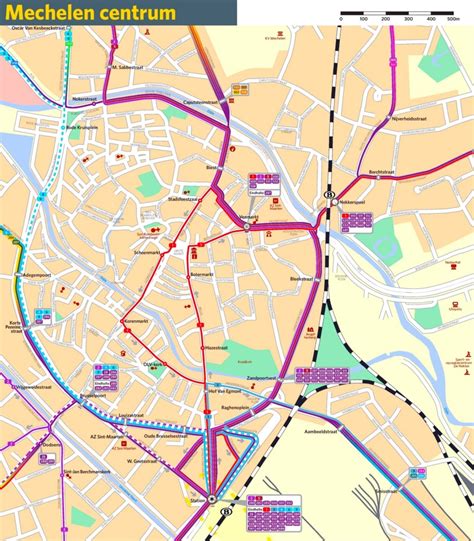 Mechelen transport map - Ontheworldmap.com