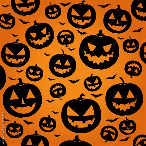 Jack O Lantern Silhouette Background / Halloween Pumpkin Wallpaper ...