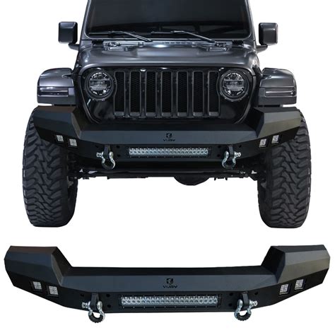 Vijay Full Width Front Bumper Fits For 2018-2021 Jeep Wrangler JL/JLU ...