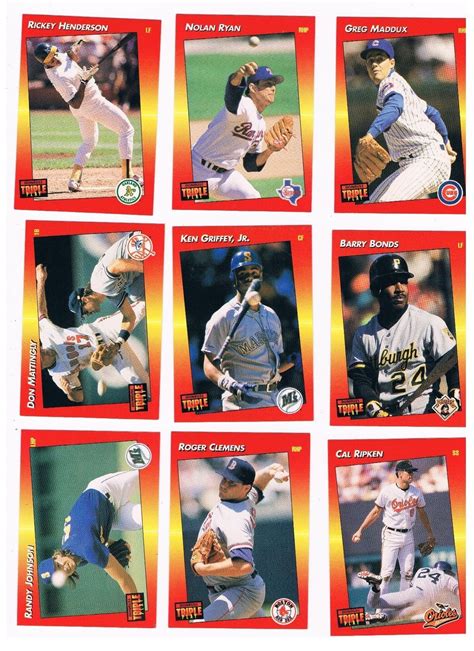 1992 Donruss Triple Play Baseball Cards Complete Set of 264 Cards - Etsy