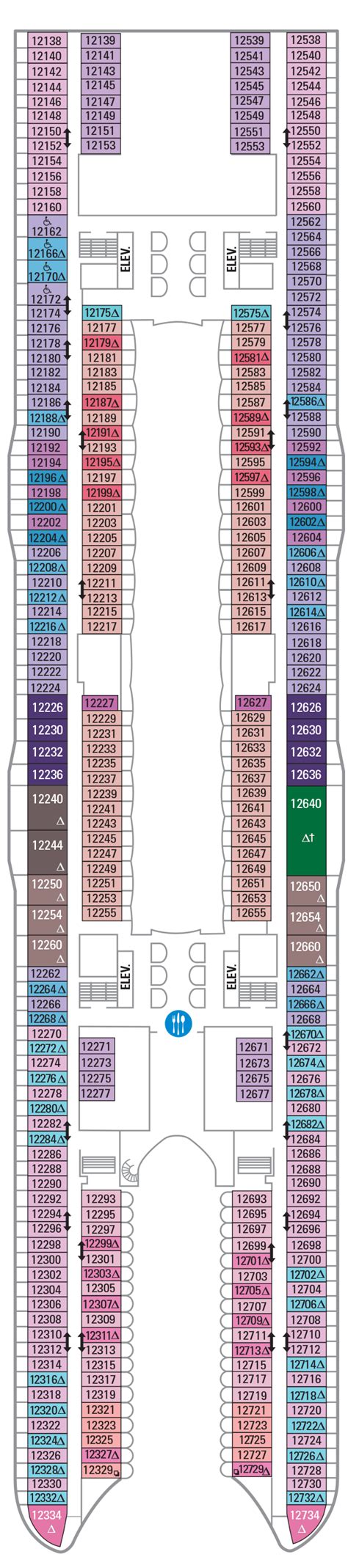 Deck 12 - Symphony of the Seas Deck Plans | Royal Caribbean Blog