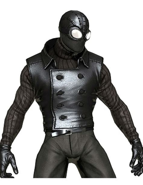 Spider Man Noir Vest | Black Costume - Hjackets