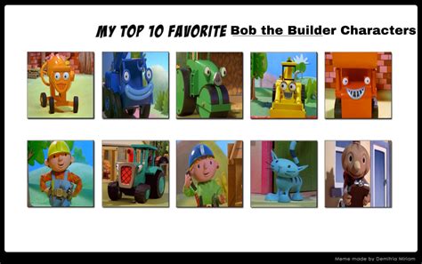 Top 10 Favourite Bob the Builder Characters by GeoNonnyJenny on DeviantArt