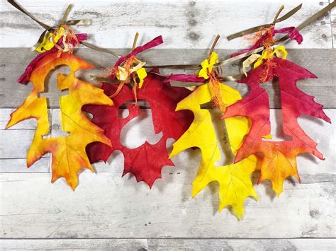 Easy Fall Leaves Banner - No Sew! - Single Girl's DIY