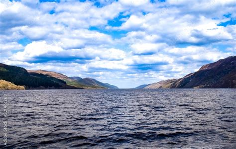 Beautiful Loch Ness, lake in the Scottish Highlands, Scotland, with ...