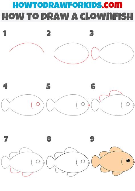 How To Draw A Clownfish Easy Drawing Tutorial For Kids | Images and ...