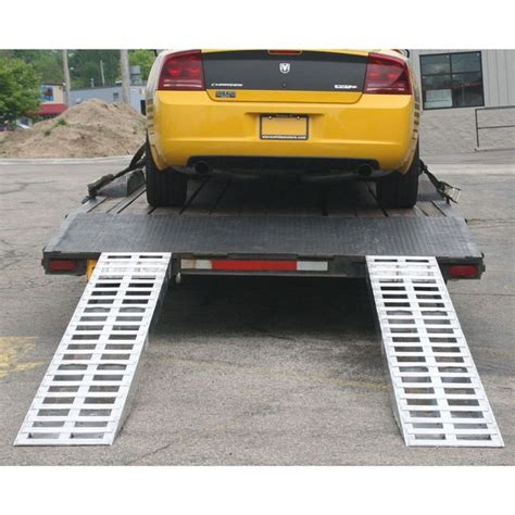 Aluminum Pin-On End Car Trailer Ramps - 5,000 lb. per axle Capacity ...