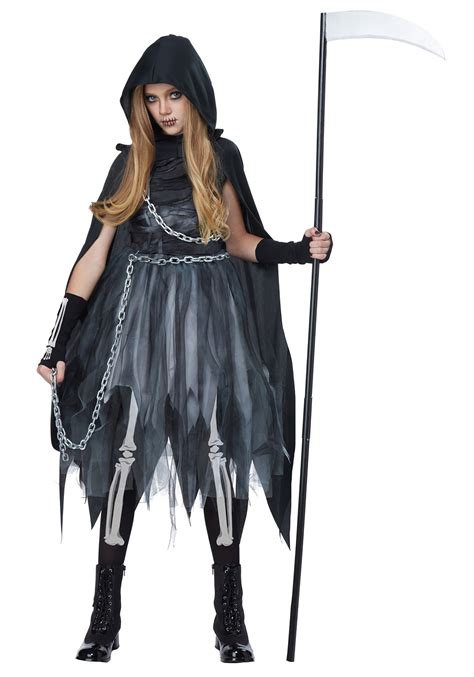 Girl's Reaper Costume | Scary Kid's Halloween Costumes