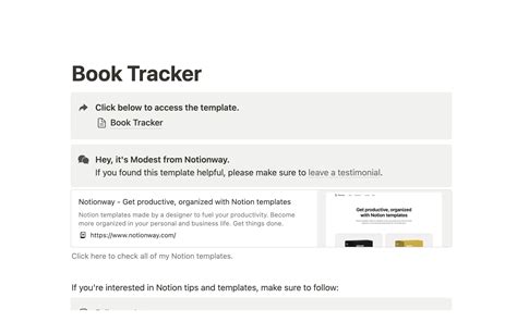 Notion Book Tracker | Notion Template