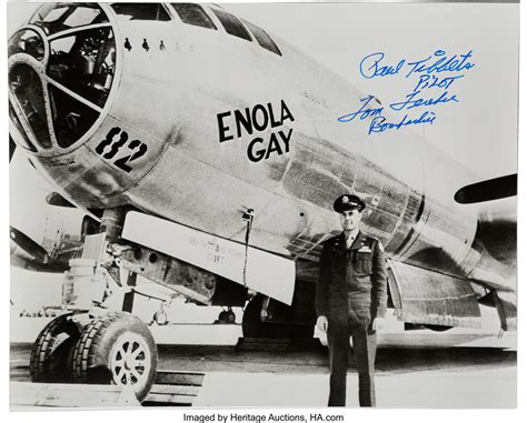 B-29 Bomber Enola Gay Photograph Signed by Pilot Paul Tibbets and | Lot ...