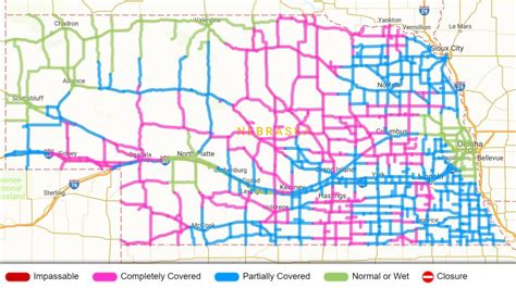 Courtesy/ Nebraska Department of Roads. Road conditions as of 10:00am ...