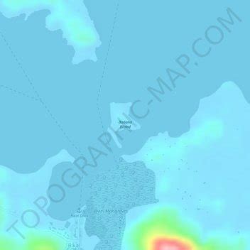 Banana Island topographic map, elevation, terrain