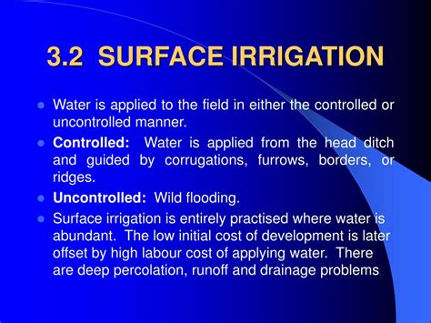 PPT - CHAPTER THREE: IRRIGATION METHODS AND DESIGNS PowerPoint ...