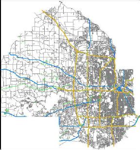 The road map of Hennepin County, Minnesota, USA | Download Scientific ...