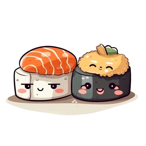 cartoon sushi AI Generative 23214915 PNG