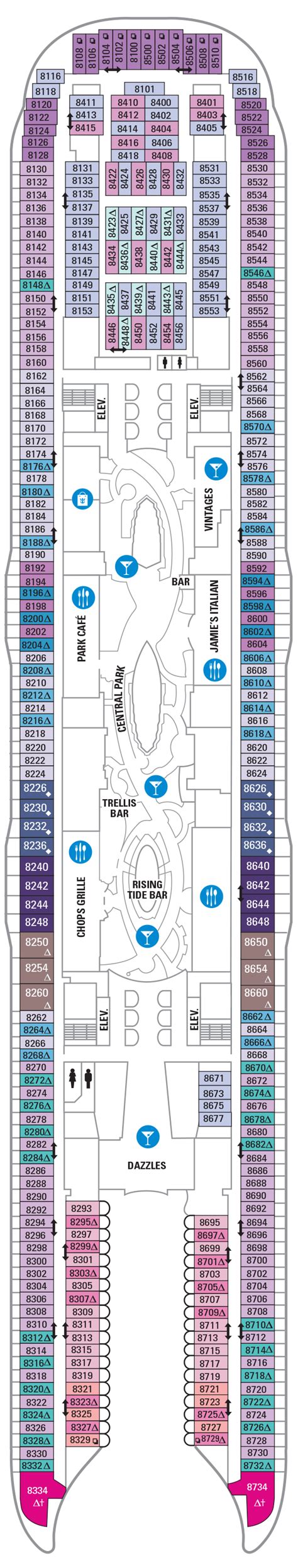 Deck 8 - Symphony of the Seas Deck Plans | Royal Caribbean Blog