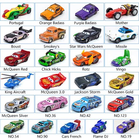 Cars 3 Characters Names