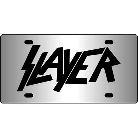 Slayer Band Logo Mirror License Plate