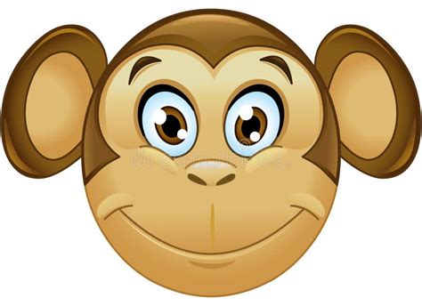 Monkey Emoticon Stock Vector - Image: 55493175