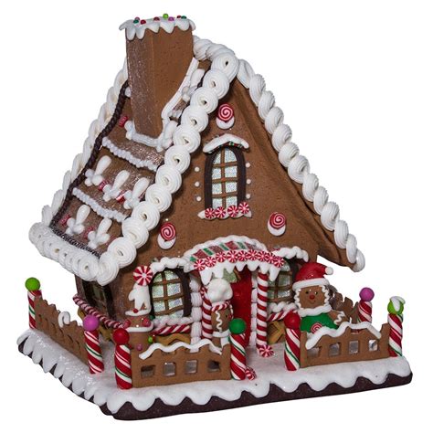 10" Gingerbread House Battery-Operated LED Tablepiece Holiday Christmas ...