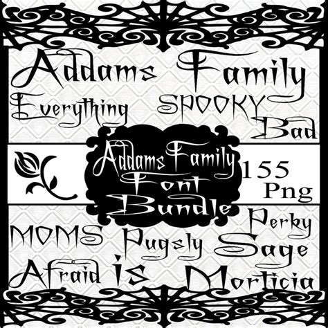 Addams Family Font Big Bundle Vol. 1 Digital - Etsy