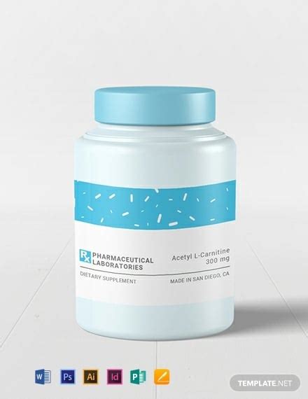 7+ Medical Pill Bottle Label Templates - AI, PSD, MS Word, Publisher ...