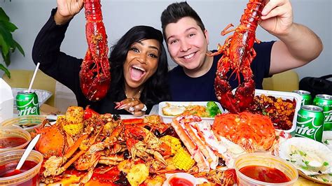 Seafood Boil With Bloves • Whole King Crab & Lobster • MUKBANG - YouTube