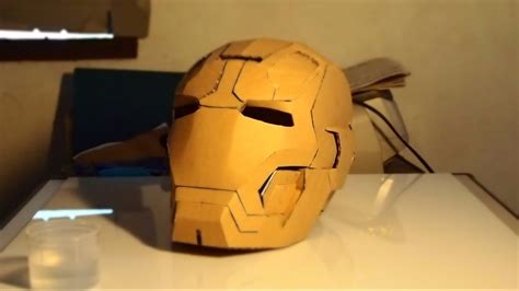 #30: Iron Man Mark 42 Helmet Part 4 - Gluing supports (cardboard) | How ...