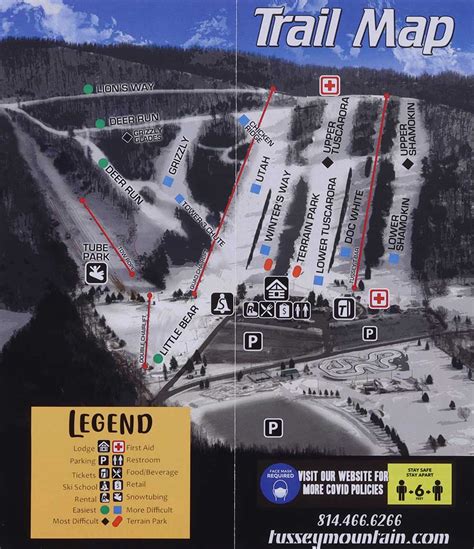 Tussey Mountain Ski Area Trail Map