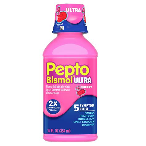 Pepto Bismol Liquid Ultra, Indigestion and Anti-Diarrhea Stomach Relief ...