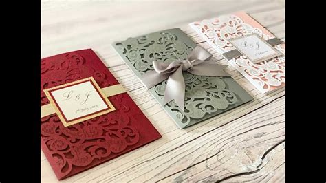 How To Make Wedding Invitations - 3 different ideas - YouTube