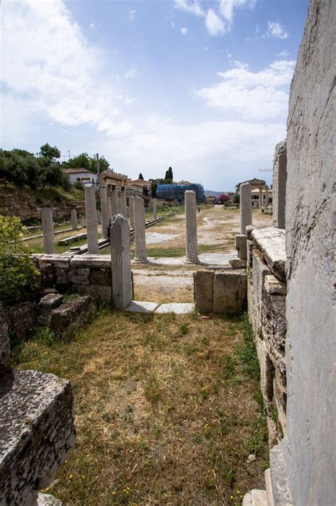 Ancient Agora, Athens, Greece Stock Photo - Image of ruins, athena ...